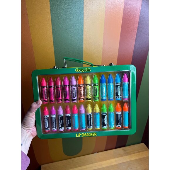 Vintage Y2K style lip smackers collectable crayola crayons tin best flavour - Picture 1 of 5